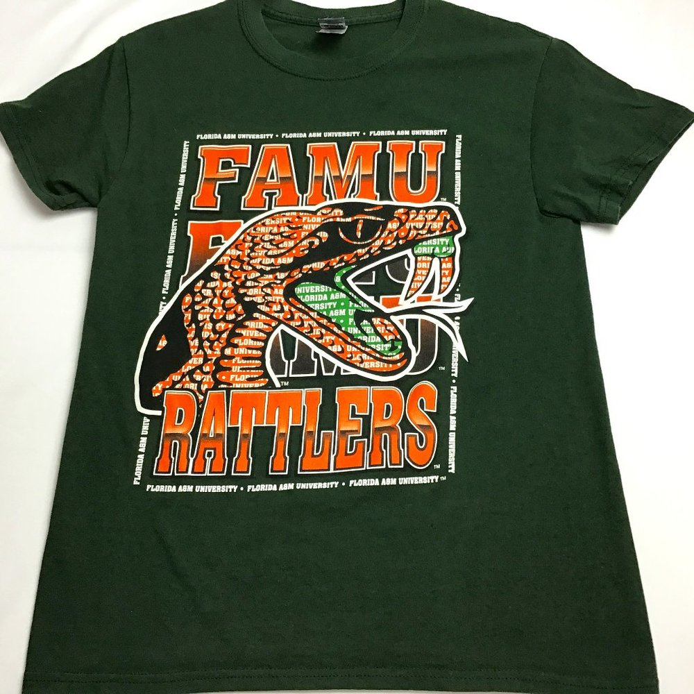 FAMU Florida A&M University Rattlers Green Men's Gildan Short Sleeved T-shirt S
